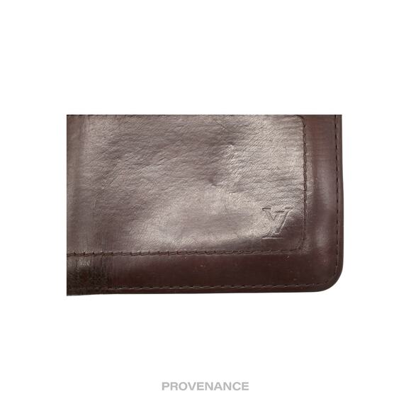 🔴 Louis Vuitton 6CC Bifold Wallet - Utah Brown Leather - Picture 5 of 9